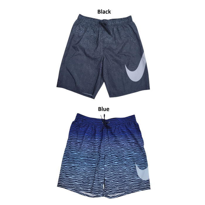 Nike Men's Large Swoosh Graphic 9" Elastic Waist Drawstring Swim Short