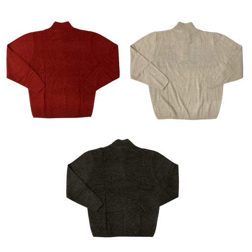 Haggar Men's Festive Fair Isle Quarter Zip Sweater — Ewirelessgear