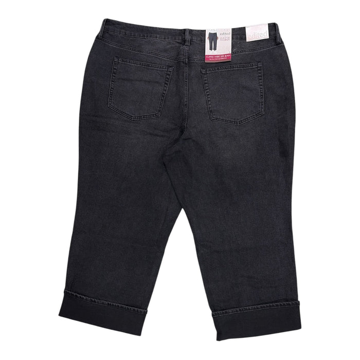 Edited by Hunter McGrady Women's Cuffed Wide Leg High Rise Jean, Plus Size