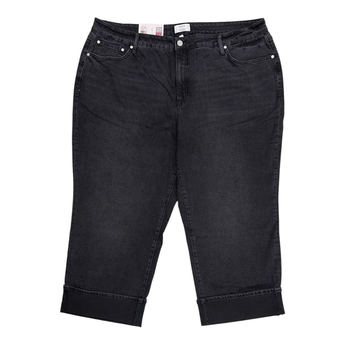 Edited by Hunter McGrady Women's Cuffed Wide Leg High Rise Jean, Plus Size