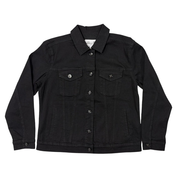 Seven7 Women's Midweight Relaxed Fit Denim Trucker Jacket