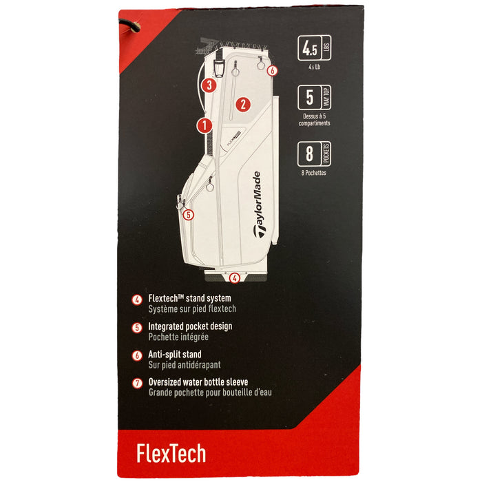 TaylorMade TM22 FlexTech Stand Golf Bag, N7898901, Black/Blue/White