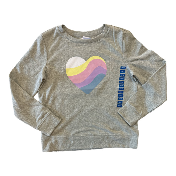 Gap Girl's Terry Lined Long Sleeve Graphic Print Pullover Sweatshirt