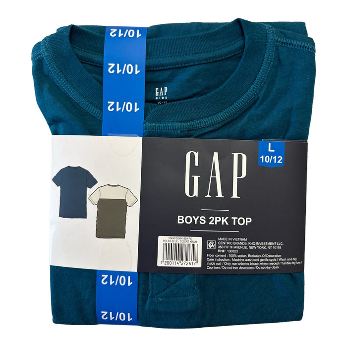 GAP Boy's 2-Pack Short Sleeve Pocket Tee & Henley Style Set