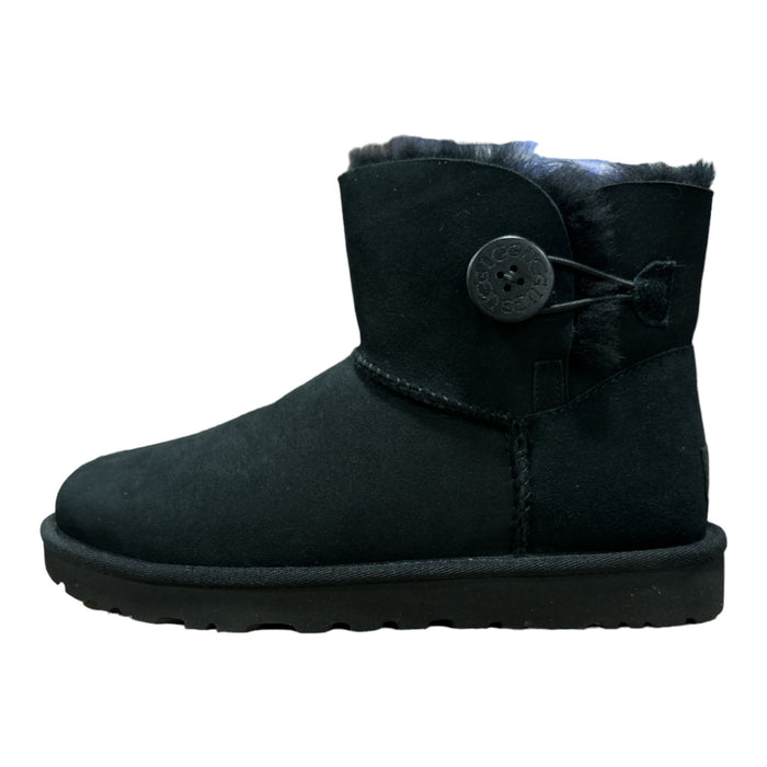 UGG Women's Mini Bailey Button II Sheepskin Suede Pull On Boot