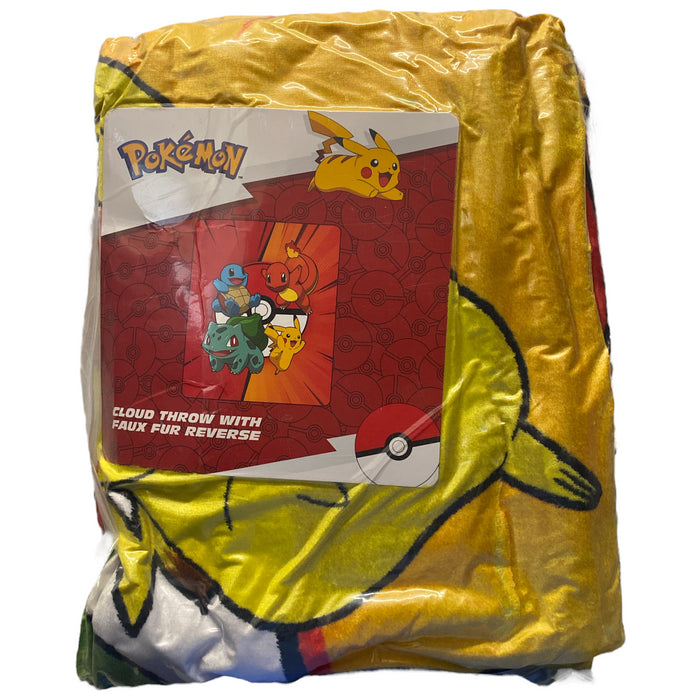 Pokemon Battle Burst Cloud Faux Fur Throw, 50" x 60"