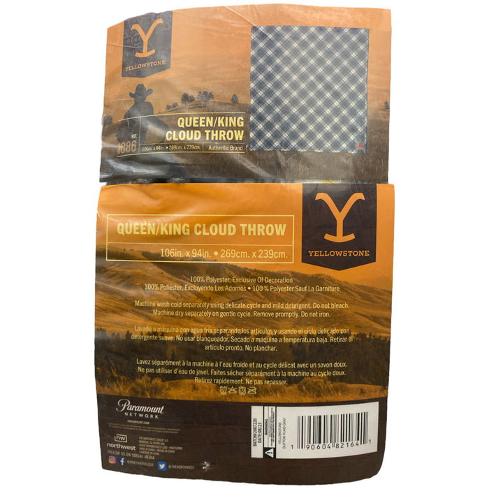 Yellowstone Dutton Plaid 106" x 94" Queen/King Cloud Blanket