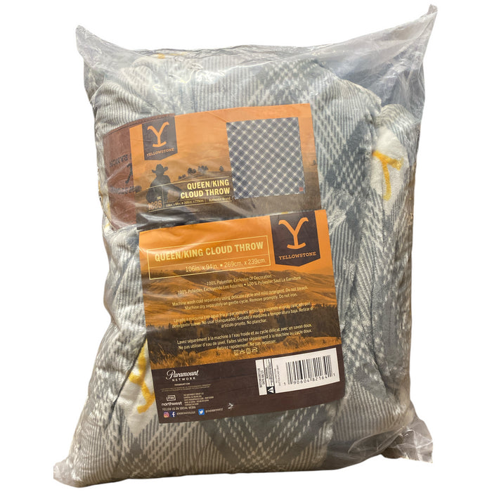Yellowstone Dutton Plaid 106" x 94" Queen/King Cloud Blanket