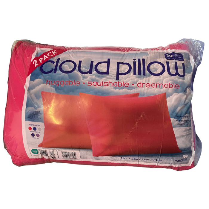 Cloud Bed Pillow with Nylon/Spandex Shell, Standard/Queen, 2pk