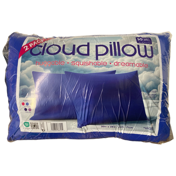 Cloud Bed Pillow with Nylon/Spandex Shell, Standard/Queen, 2pk