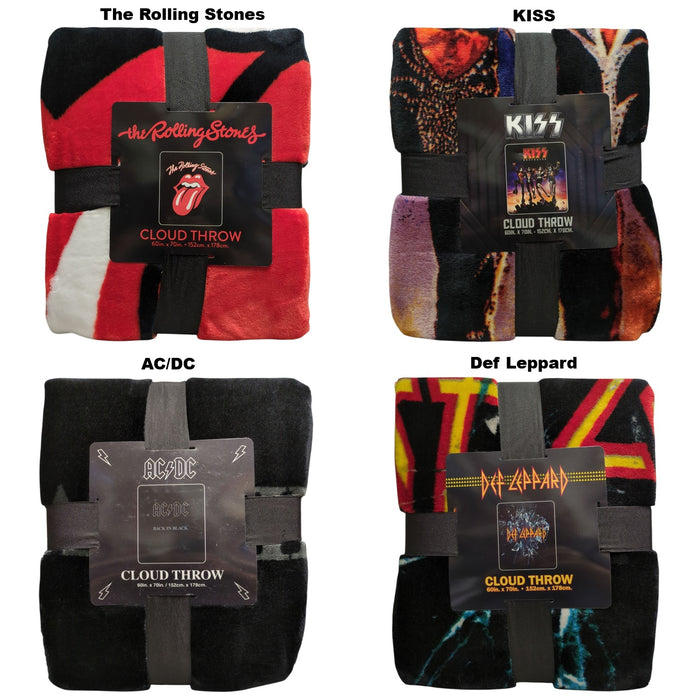 Classic Rock Band Luxury Cloud Fleece Throw Blanket, 60"x70"