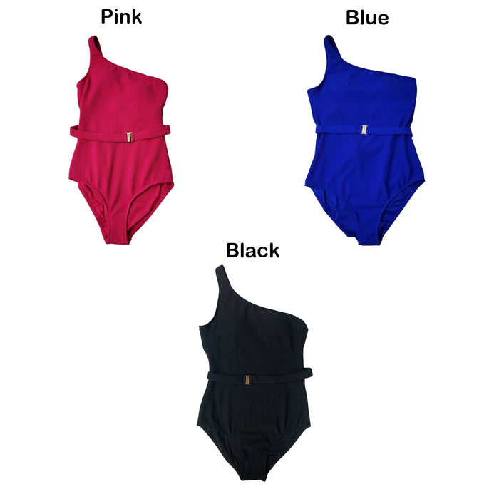 Loft Women's Asymmetrical Textured One-Piece Swimsuit