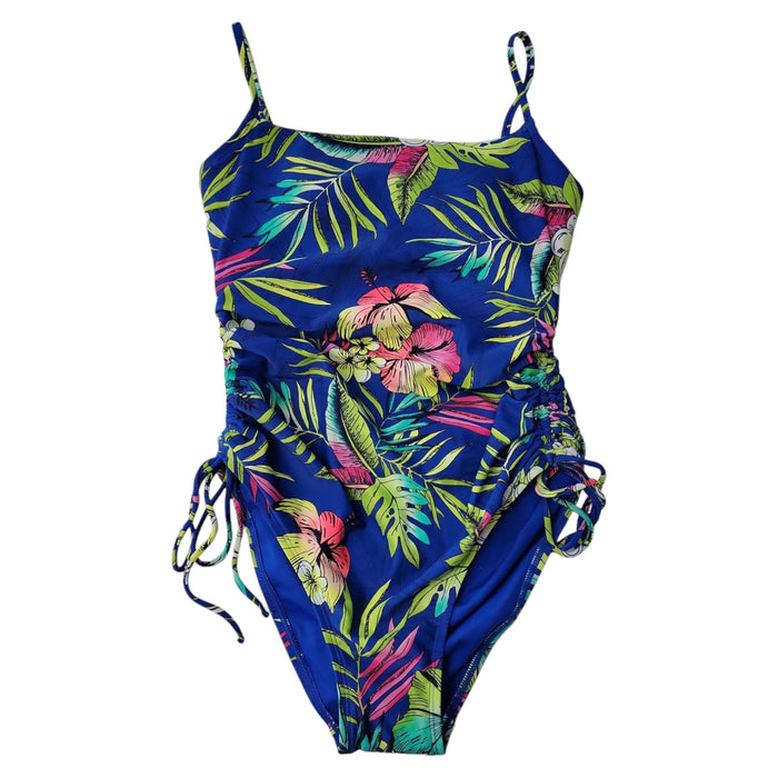 Loft Women's Shirred Side Tie Fully Lined One-Piece Swimsuit