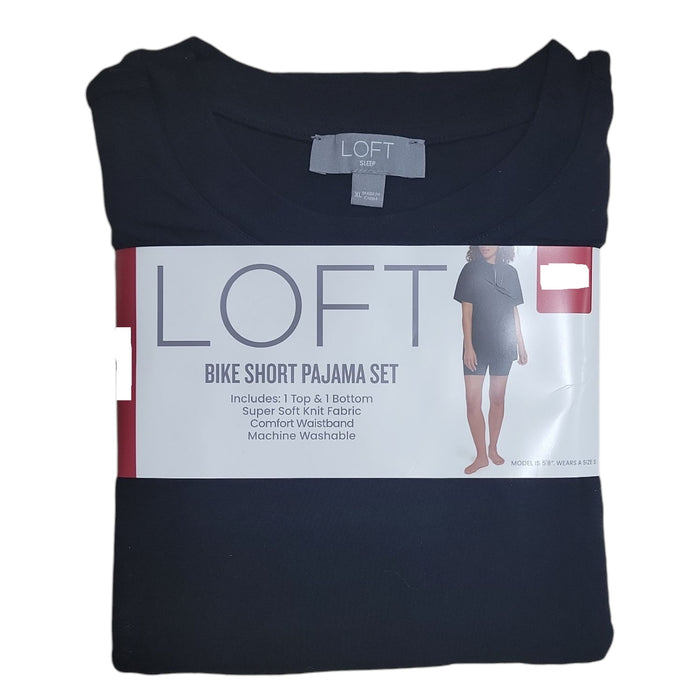 Loft Women's Ulta-Soft Short Sleeve Top & Bike Short Pajama Set