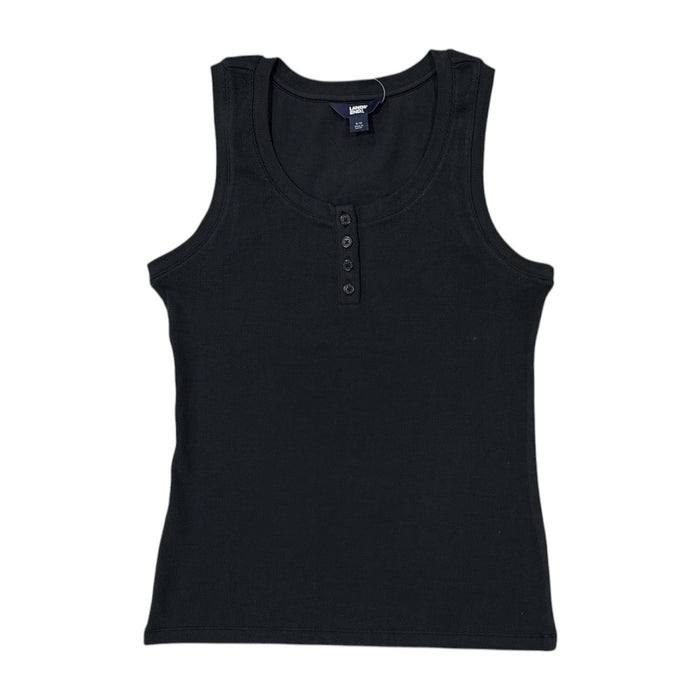 Lands' End Women's Lightweight Relaxed Fit Scoop Neck Ribbed Tank Top