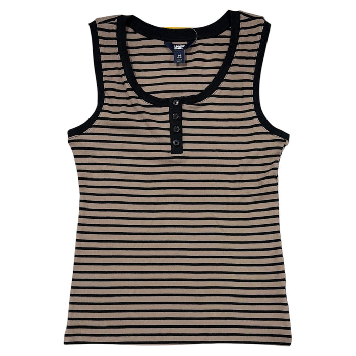 Lands' End Women's Lightweight Relaxed Fit Scoop Neck Ribbed Tank Top