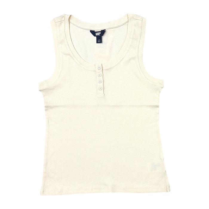 Lands' End Women's Lightweight Relaxed Fit Scoop Neck Ribbed Tank Top