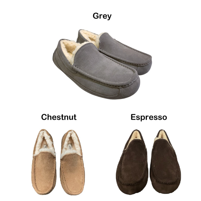 UGG Men's Slip On Wool Lined Indoor/Outdoor Suede Ascot Loafer Slipper