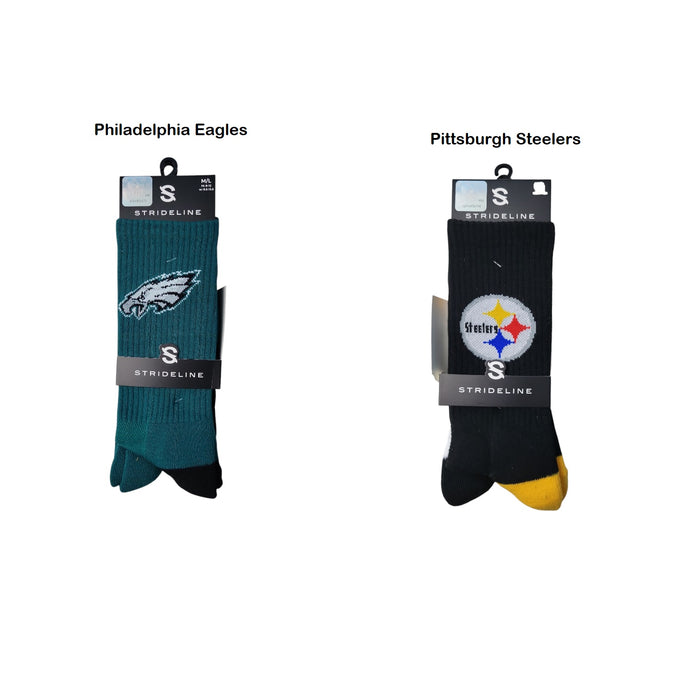 NFL Adult 2-Pack Moisture Wicking Contour Fit Crew Socks