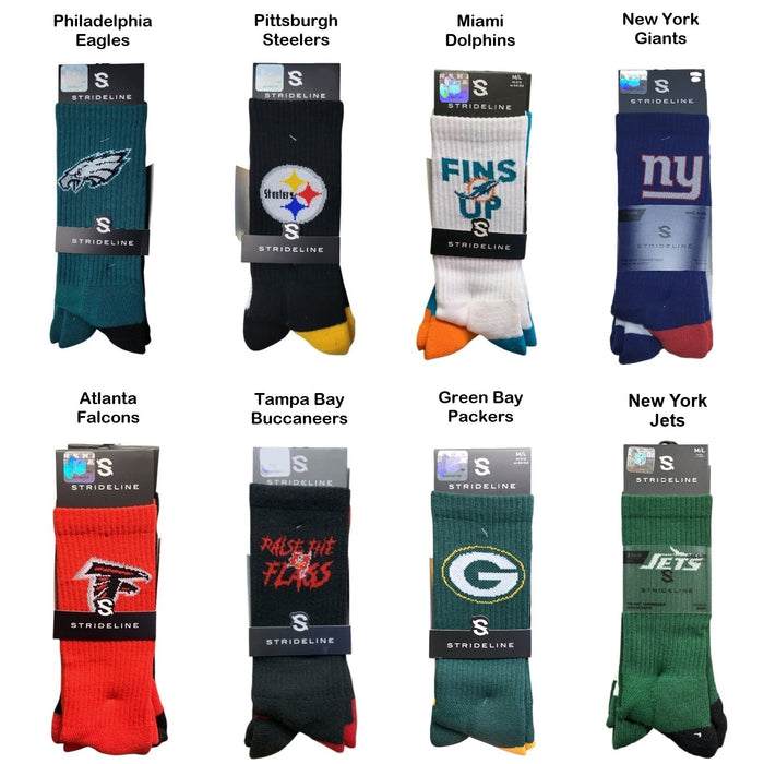 NFL Adult 2-Pack Moisture Wicking Contour Fit Crew Socks