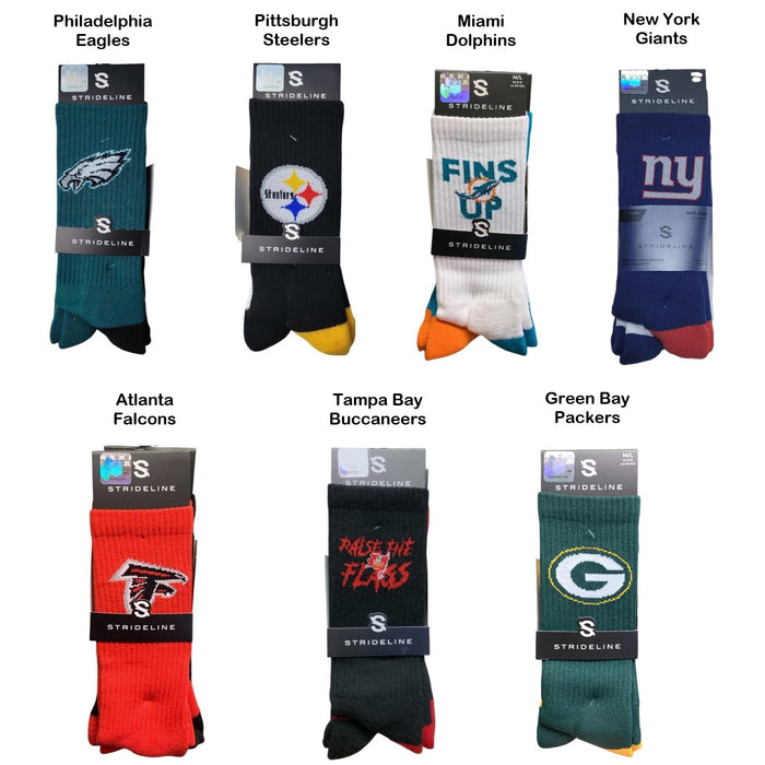 NFL Adult 2-Pack Moisture Wicking Contour Fit Crew Socks