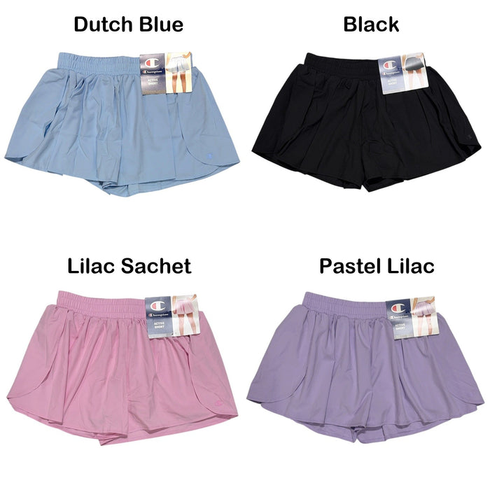 Champion Girls Lightweight Flutter Hem Hidden Cartwheel Liner Active Shorts