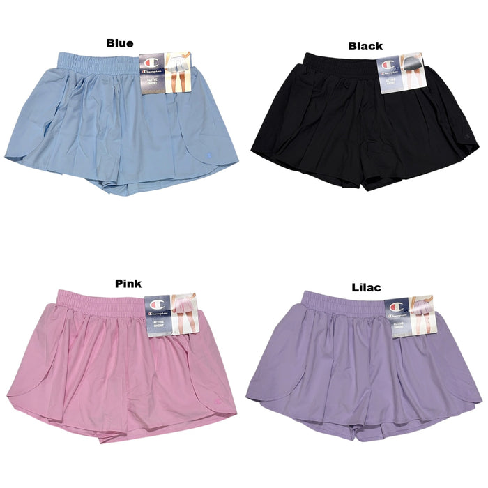 Champion Girls Lightweight Flutter Hem Hidden Cartwheel Liner Active Shorts