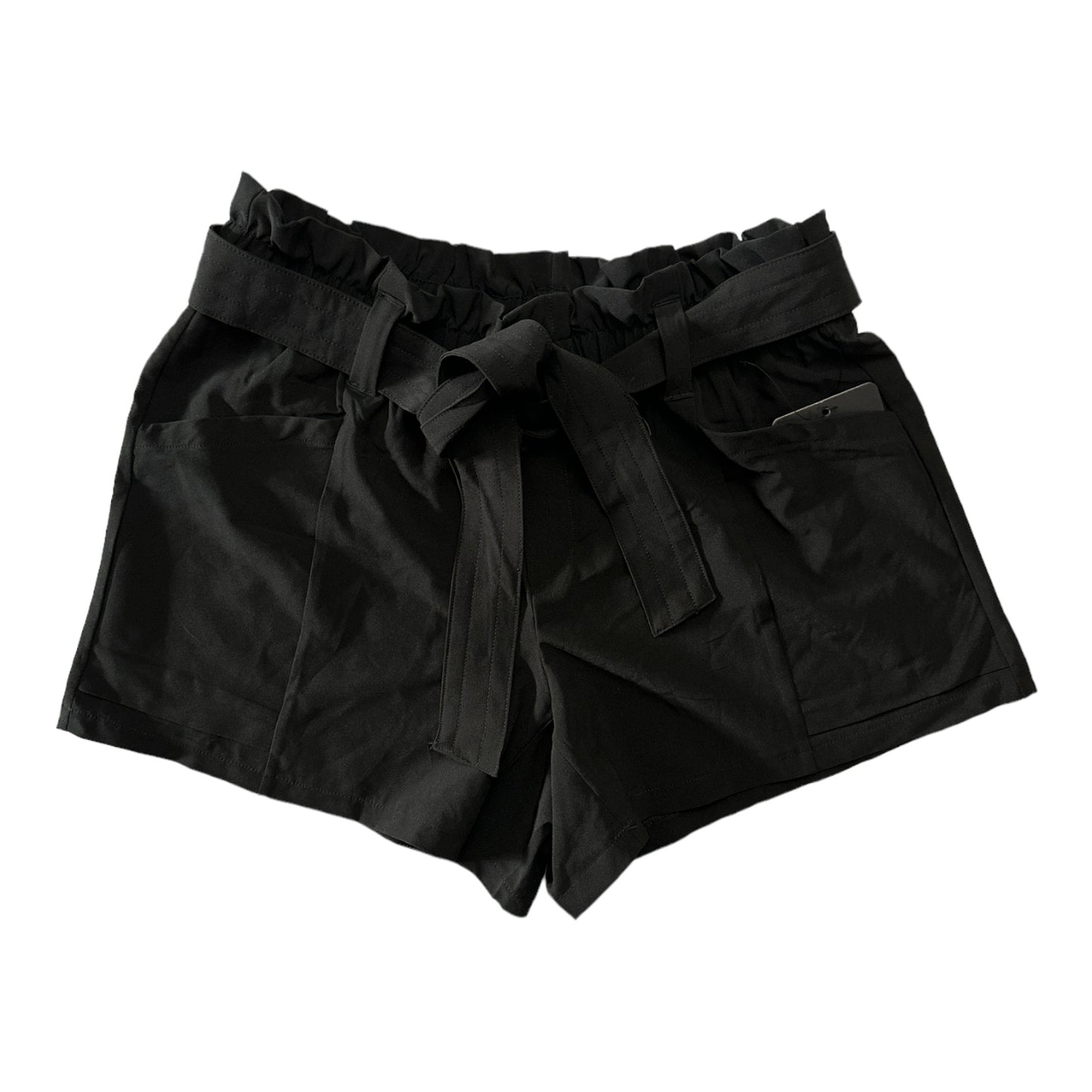 90 Degrees Women's Pull-On Paperbag Tie Waistband Shorts