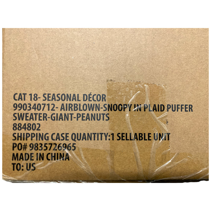 Gemmy Industries Peanuts 8' Pre-Lit Inflatable Snoopy On Doghouse, 884802