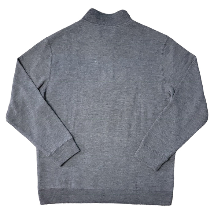 Lands' End Men's Bedford Rib Quarter Zip Long Sleeve Soft Cozy Pullover