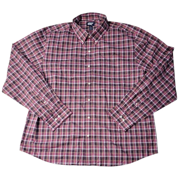 Lands' End Men's Performance Stretch Woven Long Sleeve Shirt