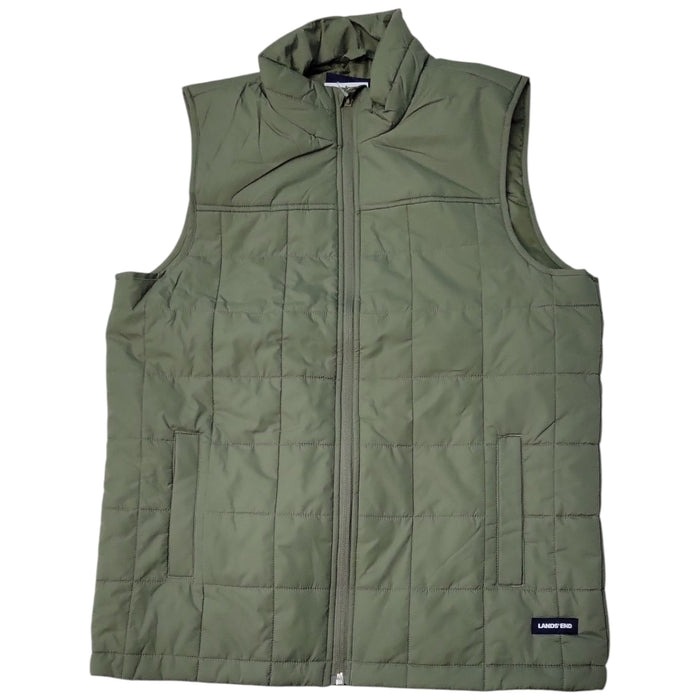 Lands' End Quilted Water Resistant Full Zip Men's Vest