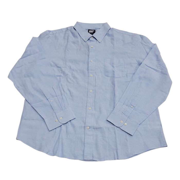 Lands' End Men's Long Sleeve Linen Button Down Shirt