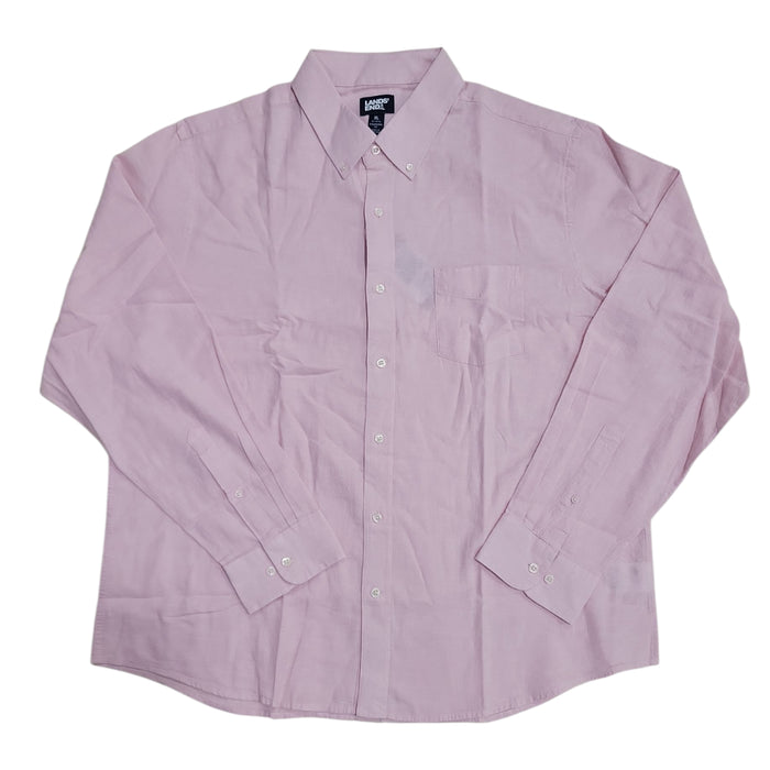 Lands' End Men's Long Sleeve Linen Button Down Shirt