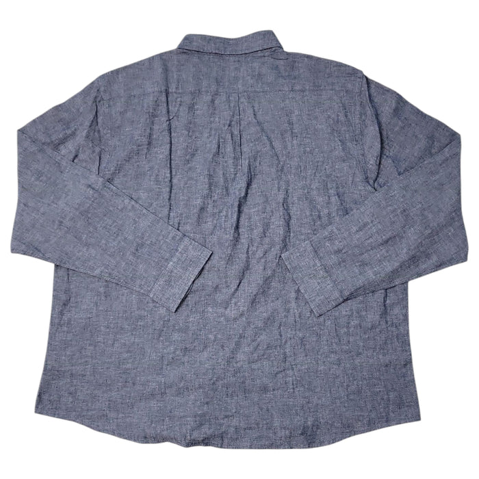 Lands' End Men's Long Sleeve Linen Button Down Shirt