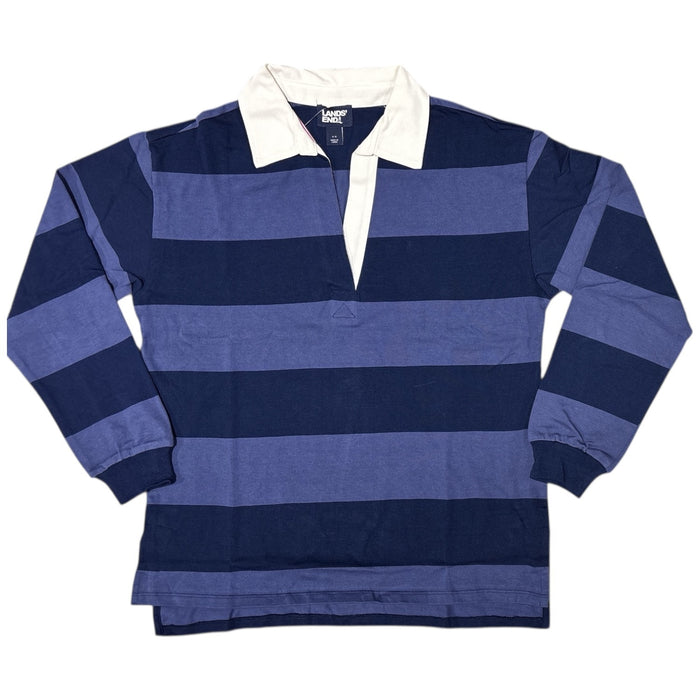Lands' End Women's 100% Cotton Long Sleeve Rugby Polo Top