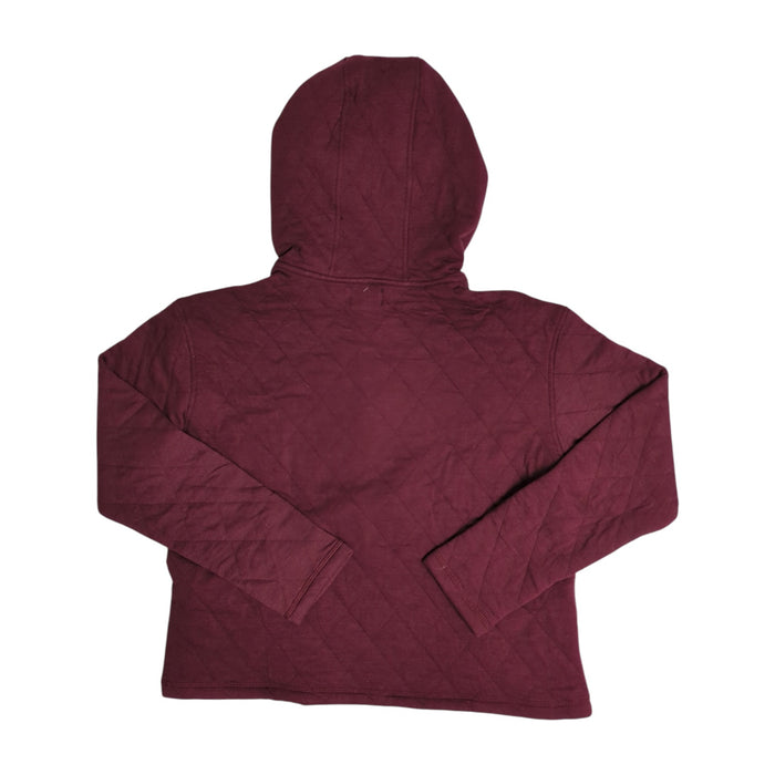Lands' End Women's Midweight Relaxed Fit Quilted Pullover Hoodie