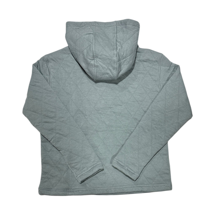 Lands' End Women's Midweight Relaxed Fit Quilted Pullover Hoodie