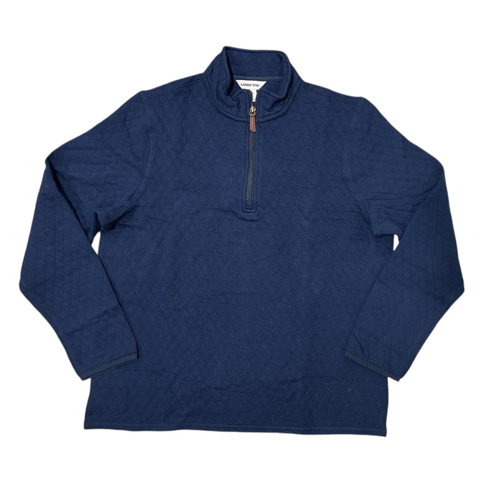 Lands' End Men's Quilted Mock Neck Classic Fit Quarter Zip Pullover
