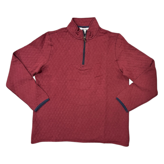 Lands' End Men's Quilted Mock Neck Classic Fit Quarter Zip Pullover