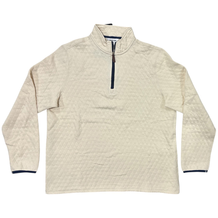 Lands' End Men's Quilted Mock Neck Classic Fit Quarter Zip Pullover