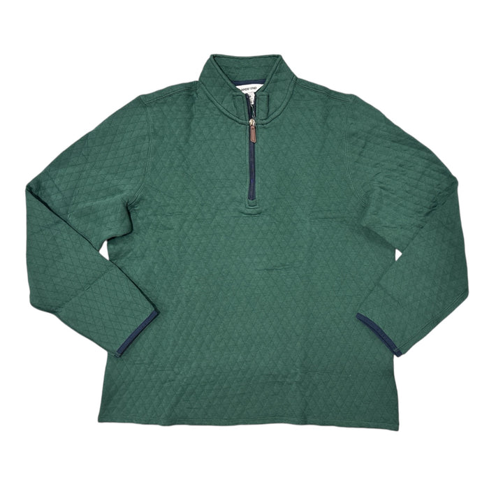 Lands' End Men's Quilted Mock Neck Classic Fit Quarter Zip Pullover