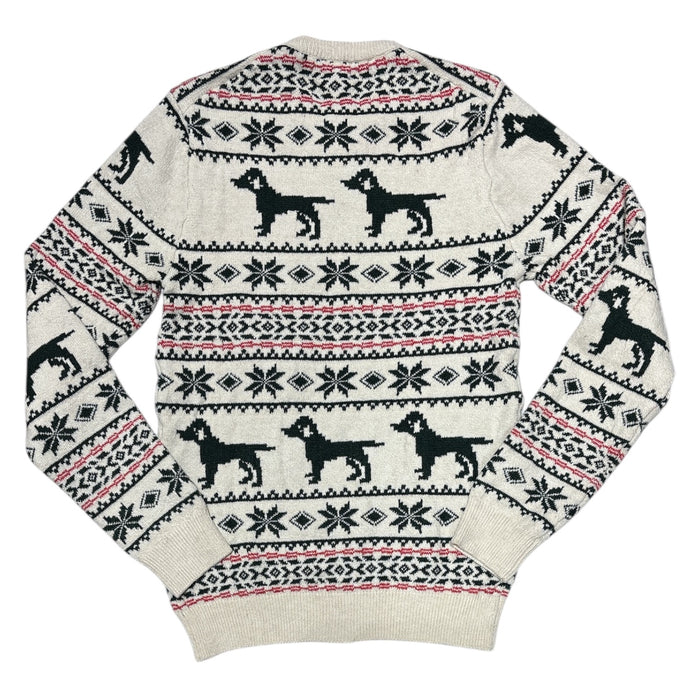 Lands End Men's Long Sleeve Knitted Crew Neck Fair Isle Sweater
