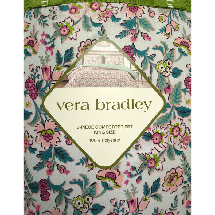 Vera Bradley 3-Piece Printed Microfiber Lightweight Comforter Set, King