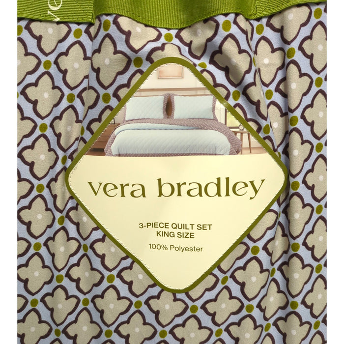 Vera Bradley 3-Piece Printed Microfiber Lightweight Quilt Set, King