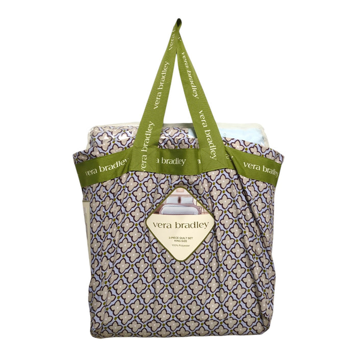 Vera Bradley 3-Piece Printed Microfiber Lightweight Quilt Set, King