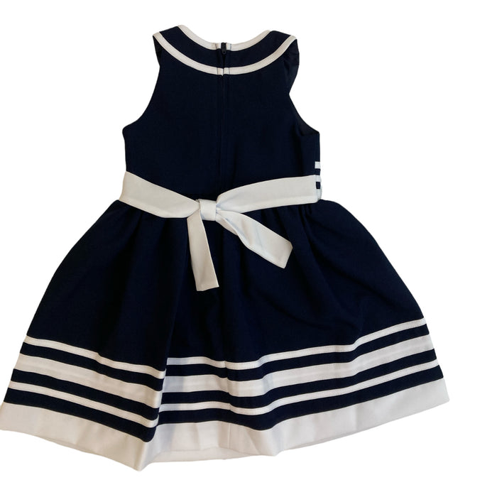 Bonnie Jean Girl's Sailor Nautical Back-Bow Sleeveless Dress