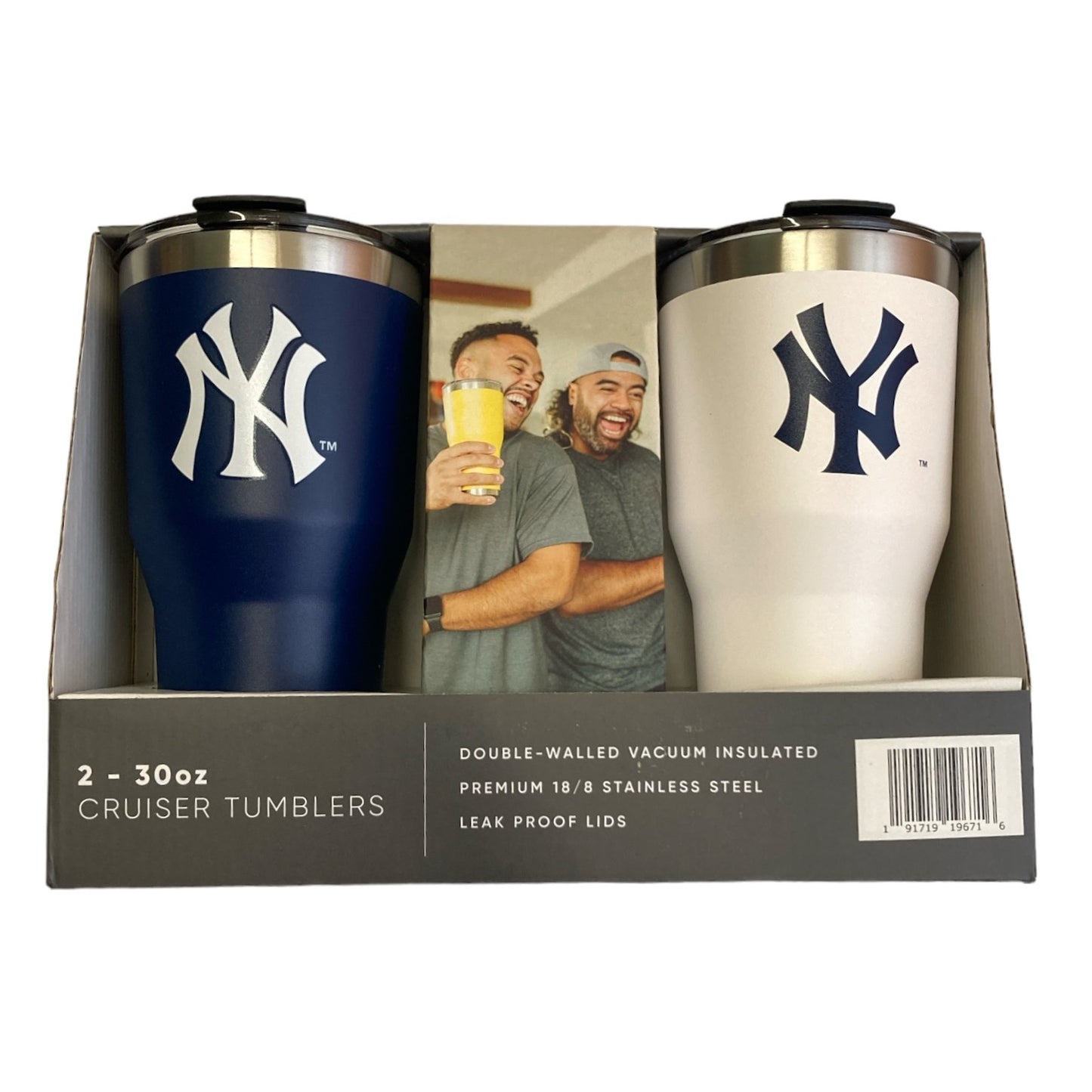 Simple Modern Licensed MLB Vacuum Insulated 30oz Drinkware, 2 Pack - Yankees