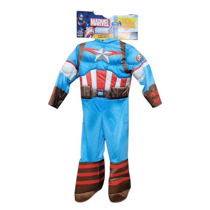 Jazwares Boys Marvel Captain America Jumpsuit, Mask, & Gloves Costume