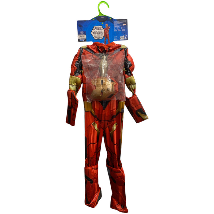 Jazwares Child's Marvel Iron Man Deluxe Costume with Jumpsuit Mask & Gloves